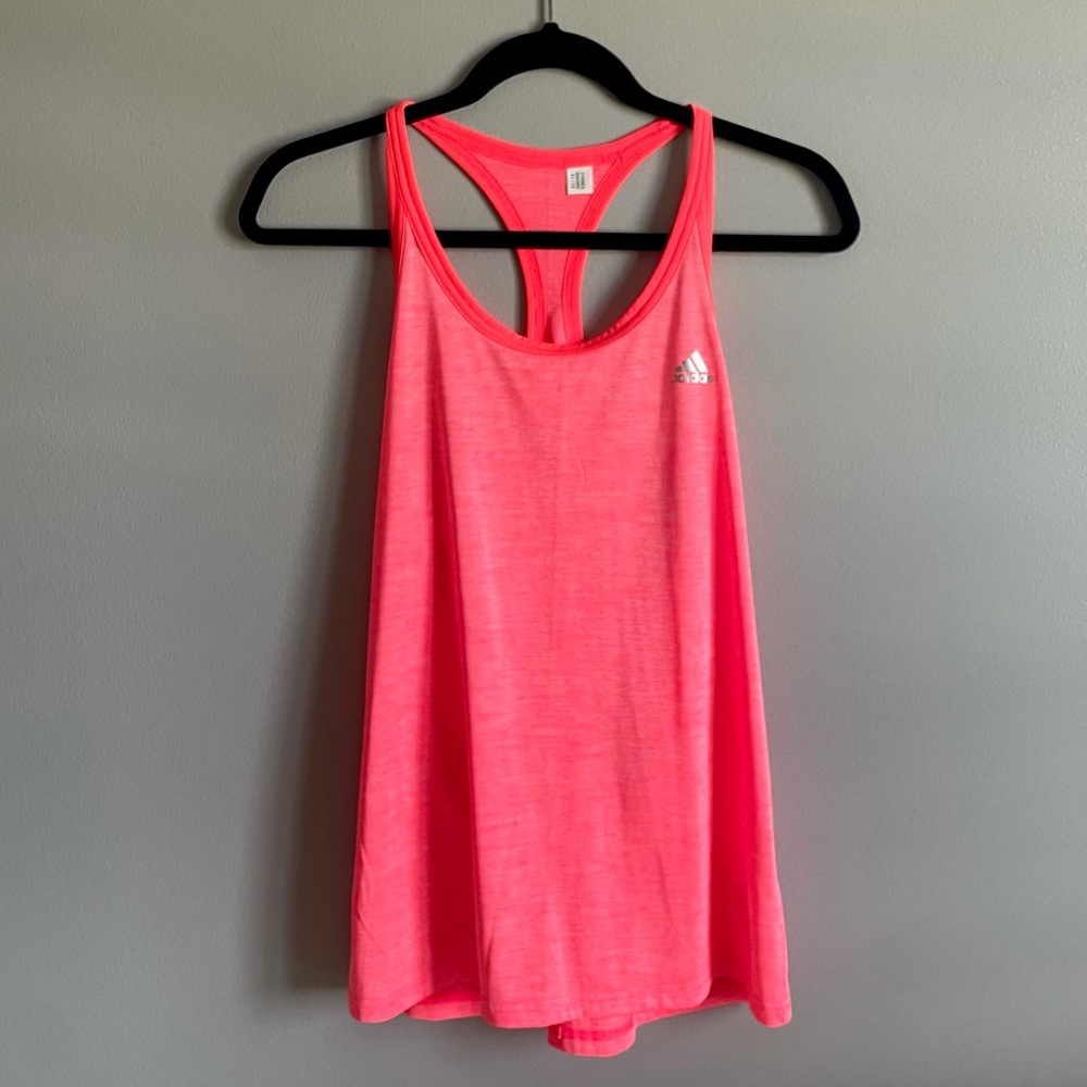 NWOT Adidas Hot Pink Halter Fitness Workout Tank Top